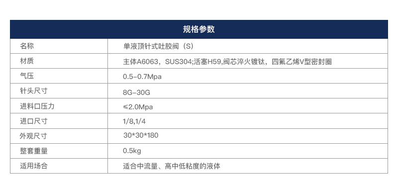 迈伺特顶针点胶阀
